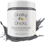 Chalky Chicks All-in-One Chalk Paint for Furniture or Cabinet - 16Fl Oz- Matte Finish Nailed It (Blueish Gray) for Metal, Wood Furniture Paint - No Sanding All-in-One for Home Decor & Crafts, USA Made