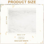 PATIKIL Gold Leaf Sheets for Art 3.7" x 3.4", 100 Pcs Gold Foil Sheet Metallic Leaf Papers for DIY Crafts Resin Furniture Nails Paintings Home Decoration, Light Silver