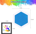 MoloTAR Craft Large Ink Pad Stamps Partner DIY Color,8 Colors Hexagon Rainbow Finger Ink pad for Kids
