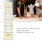 Sewing Ruler, Acrylic Clear Ruler for Sewing, Transparent Quilting for Designing Layout Quilting 5x30cm