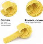 Wrist Pin Cushions Kits Sewing Needle Holder Pincushions with 1 Pcs Elastic Band Ring Pillow Shape Finger Pin Cushion for Sewing Quilting Needlework DIY Crafts. (Yellow)