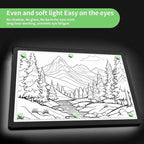Phylosal Rechargeable A2 Light Pad for Diamond Painting 25.2''x18.4'', Magnetic Tracing Light Box for Drawing, Diamond Art Light Board with Side Button, Wireless LED Light Table for Sketching, Design
