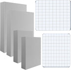 BAOFALI 8 Pcs Stamping Foam Grey Moldable Foam with Acrylic Stamp Block Stamps Plastic Pad Cut and Dry Foam Stamping Foam Block for Sculpture, Modeling, DIY Arts and Handicrafts Projects