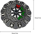 MTG Abilities Keywords Counter Wheel, Black Token Tracker 7.5 inch Diameter,123-Piece Keyword and Life Counter Bulk Tokens MTG, TCG, Cards Gaming Accessories
