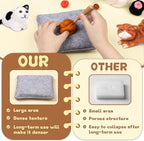 Mayboos 6 Pcs Needle Felting Kit, Animal Needle Felting Beginner Kits Wool Felt Needle Felting Tools with Instruction for DIY Craft Animal Home Decoration (Cute Cat)