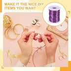 uxcell 16 Gauge / 1.5mm Anodized Aluminum Wire for Jewelry Craft Making, 102 Feet Bendable Flexible Wire for DIY Home Decor Gardening Sculpture, Purple