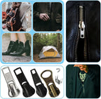 24 Pcs #5#7 Zipper Sliders Replacement Zipper Pull Repair Kit Includes Top and Bottom Stoppers for Clothing Bags Purses Luggage Metal Plastic Nylon Coil Jacket Zippers Supplies