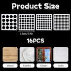 16 Pcs Circle Stencils for Drawing,Polka Dot Stencils Round Geometric Stencil for Painting Mixed Media Assorted Size Circle Stencil for Painting On DIY Card Wood Furniture Pillow Wall Scrapbook