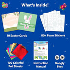 Skillmatics Foil Fun - Easter Cards, No Mess Art for Kids, Easter Basket Stuffers, Craft Kits, DIY Creative Party Activity, Gifts for Girls & Boys Ages 4, 5, 6, 7, 8, 9