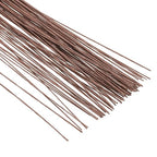 PATIKIL 26 Gauge 16" Floral Stem Wire, 100 Pcs Paper Wrapped Iron Artificial Flower Stem Accessories for DIY Bouquet Stem and Craft Decoration, Brown