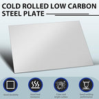 4 Pcs 16 x 12 Inch Mild Steel Sheet Cold Rolled 16 Gauge Metal Plate Weldable Metal Sheets for Professional Industrial DIY Use, Clean Surface Easy to Weld