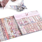 Origami Paper Kit 50 Sheets 70GSM 6 Inch Square Double Sided Color 50 Vivid Japanese Washi Chiyo Colors for Hand Crafts Origami Paper Arts Creativity.Flower Fairy