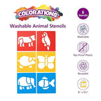 Washable Plastic Animal Stencils - Set of 6