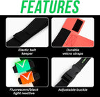 Glow in the Dark Flag Football Belts (Set of 6 with Storage Bag)- Premium Flags for Day or Night- Adjustable Belt Set for Yard Games, Football Party, Glow Party, Camping, Beach Games, Team Building