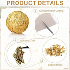 PATIKIL Gold Leaf Sheets for Art 3.7" x 3.4", 100 Pcs Gold Foil Sheet Metallic Leaf Papers for DIY Crafts Resin Furniture Nails Paintings Home Decoration, Blue Green
