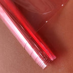 HYANG Light Pink Transparent PVC Super Clear Holographic Vinyl Faux Leather Sheets 1 Roll 12" x 47" (30cm x 120cm) for DIY Bows Earrings Bags DIY Crafts Making