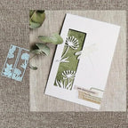 Lapoo 3D Backgrounds Frame Metal Cutting Die for Scrapbooking, New Cutting Dies DIY Album Card Making Decor Paper Craft Metal Die Cuts Party Wedding Decorations (Grass Window 4.1 x 2.9 in)