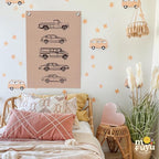Toddler Boy Room Decor,Cars Room Decor for Boys,Vintage Car Wall Hanging Flag Banner for Bedroom,Playroom Nursery 18x25 Inch