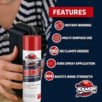 KRAKEN BOND Wow! Spray Adhesive Activator(1X6.76 Oz.) - Cyanoacrylate Super Glue Accelerator Spray for Plastic, Metal, Wood & PVC, CA Glue Activator | 1 Pack
