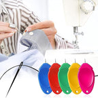 TOOVREN 12PCS Needle Threader for Hand Sewing Plastic Wire Hook Simple Threader for Needles Small Eye Easy Needle Threaders Tool for Sewing Machine Crafting Color Random