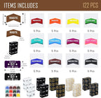 122PCS MTG Keyword Tokens & Dice & Life Counter Set for MTG Accessories, Health Tracker Life Counter Bulk Ability MTG Dice Set, Compatible with TCG CCG Magic Card Gaming Accessories