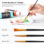 Shuttle Art Acrylic Paint, 25 Colors Acrylic Paint Set, 2oz/60ml Bottles, Rich Pigments Paint for Artists, Beginners and Kids on Canvas Rocks Wood Ceramic Fabric