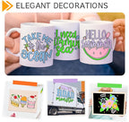 GIRAFVINYL Neon Permanent Vinyl 5 Sheets - 12”x12” Easy to Weed Bright Color Neon Permanent Adhesive Vinyl for Mugs, Sign, Banner,