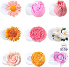 9 PCS Flower Candle Molds Rose Tulip Silicone Candle Mold Flower Shapes Moldes De Rosas Silicona para Velas for Soy Wax, Beeswax, Candle Making, Resin Craft