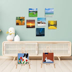 ESRICH Mini Canvas 40Pack 2.4x2.4inch, 2/5''Profile Art Primed Mini Canvases for Painting, Tiny Painting Canvas for Kids and Art Supplies.