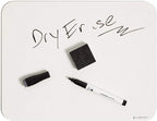 U Brands Dry Erase Lap Board Set, 12” x 9”, Small Whiteboard, Includes 6 Markers and 6 Erasers, 6 Count