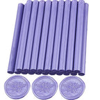 Pearl Purple Wax Seal Sticks with Gift Box, ONWINPOR 20pcs Glue Gun Wax Sealing Sticks for Wax Seal Stamp, Wedding Invitations, Mini Wax Gun Sticks for 0.28‘’ Glue Gun (Pearl Purple)
