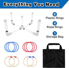 MOLACHI Ring Toss Games for Adults and Kids,Yard Games,Outdoor Indoor Games with LDE Light,Easy to Set Up w/Compact Carry - Backyard Toys,Christmas Party Toss Game for The Whole Family