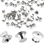 100 Pieces Metal Pin Backs Locking Pin Keepers Locking Clasp