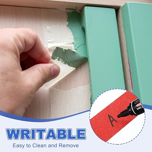 MECCANIXITY Masking Tape 1.8 Inch x 21 Yard Painter's Tape Green Paint Tapes for DIY Crafts Arts Drawing Decoration Labeling Car Painting Artist Teachers, Pack of 6