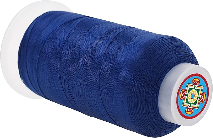 Mandala Crafts Navy Blue Heavy Duty Thread -1500 Yds Tex 70 Thread for Sewing Drapery Jeans Leather Hair - Bonded Polyester Thread Outdoor Marine Upholstery Threads
