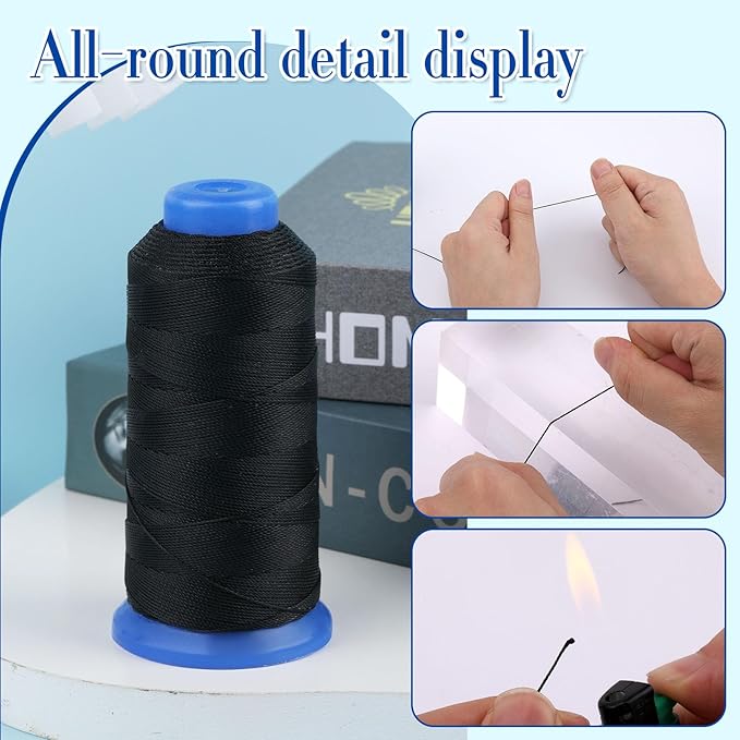 0.55mm Beading Threads, 490 Yards Round Waxed Threads Bracelet Beading Cords Waxed Polyester Cord Waxed Cord for Bracelet DIY Craft Jewelry Making Sewing Craft