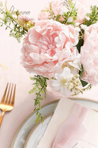 Floroom Artificial Flowers 16pcs 4" Blush Blooming Peonies Real Looking Foam Fake Peony with Stems for DIY Wedding Bouquets Pink Bridal Shower Centerpieces Floral Arrangements Party Tables Decorations