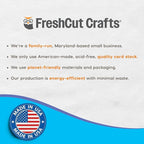 FreshCut Crafts 636 Pcs 1.5 in. Happy Colors Bulletin Board Letters & Numbers, Capital Alphabet, Numbers, Punctuation, US Made Card Stock Punch Out Letters for Posters, Bulletin Boards, Classroom