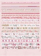 MAFELOE Decorative Vintage Washi Tapes Set 20 Rolls 2 Meters Long, Adhesive Scrapbook Junk Journaling Art Craft Collage Supplies-Forest Dream Series-Pink (WT-M4-SLMJ)