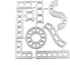 Cutting Dies Metal Stencils Scrapbooking Tools DIY Embossing Template for Paper Card Making Album Arts Crafts Supplies (Films-8.2x7.5cm)
