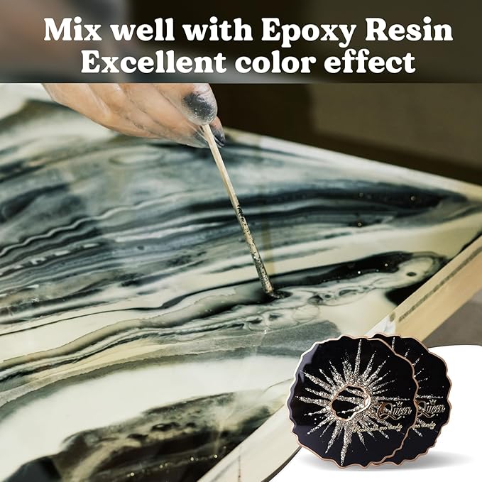 LET'S RESIN High Concentrated Black Epoxy Resin Pigment Paste, 100ml, Opaque Resin Dye for Art, River Table, Jewelry Making, Coasters