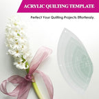 Orange Peel Leaf Quilting Template Set | Essential Quilting Supplies for Leaf-Shaped Designs | Includes Sizes 4", 3", 2", 1" | 1/8 Clear Acrylic | Features 1/4" Seam Allowance