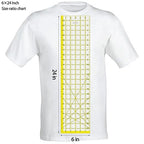Acrylic Ruler 7 Piece Set, Non Slip Rings 50 Pieces, Quilting Rulers, Size (6"x24"), (2"x24"), (3"x18"), (3"x8"), (1.5"x12"), (1"x12"), (1"x6") (Yellow-7 Piece Set)