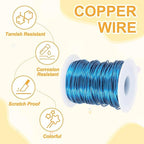 uxcell 16 Gauge / 1.5mm Anodized Aluminum Wire for Jewelry Craft Making, 102 Feet Bendable Flexible Wire for DIY Home Decor Gardening Sculpture, Blue