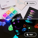 HIMI Glow in The Dark Jelly Gouache Paint Set, 6 Colors 23ml, Jelly Cup Design, Travel carry, Non Toxic Paint for Canvas and Paper, Art Supplies for Professionals