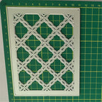 Cutting Dies Metal Stencils Scrapbooking Tools Flowers Lace Frame DIY Embossing Template for Paper Card Making Album Arts Crafts Supplies (Diamond Frame-14.3x11.1cm)