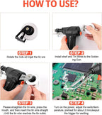 Upgrade 120W Soldering Iron Kit with Ceramic Heater, Automatic Soldering Gun Kit Includes 3 Solder Wire, 3 Interchangeable Tips, 2 Tweezers, Desoldering Pump, Basic Stand with Sponge