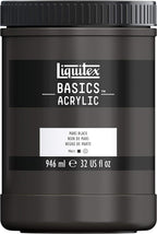 Liquitex BASICS Acrylic Paint, 946ml (32-oz) Jar, Mars Black