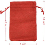 Palmhomee Pack of 25 Burlap Gift Bags with Drawstring Linen Jewelry Pouches Wedding Hessian Jute Bags for Birthday Jewelry and Treat Pouches Party Wedding Favors Gift Art and DIY Craft (4x5.6 Inch,