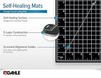 Dahle Vantage 10670 Premium Self-Healing Cutting Mat, 9"x12", 1/2" Grid, 5 Layers for Max Healing, Perfect for Crafts & Sewing, Black
